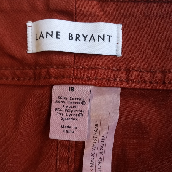 NWT Lane Bryant high rise burnt orange jegging flex magic waistband size 18 - Picture 3 of 7